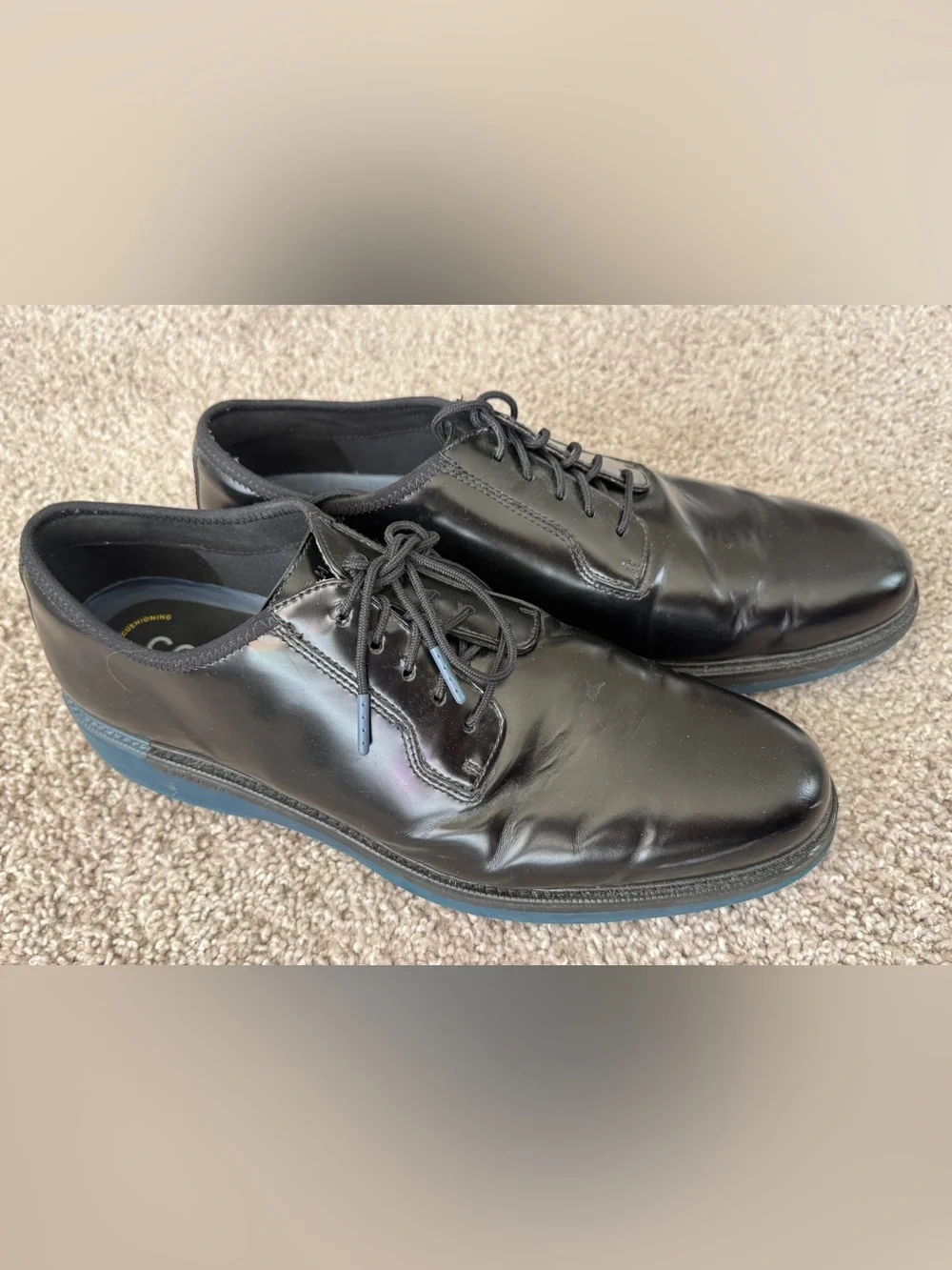 Cole Haan Grand.360 Plain Toe Oxford Dress Shoes Black Leather Men’s 13M C84109